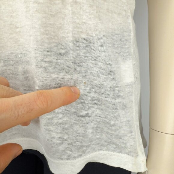 BROCHUβ WALKER 100% Linen Scoop Neck Short Sleeves T-shirt Size M - Picture 7 of 8